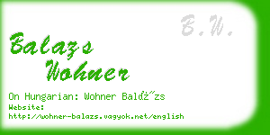 balazs wohner business card